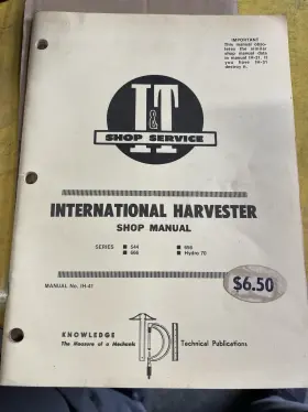 IH41 I-T Service International Hydro Repair Manual