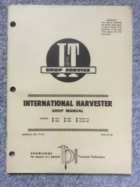 IH43 I-T Service Repair Manual International Hydro Tractor
