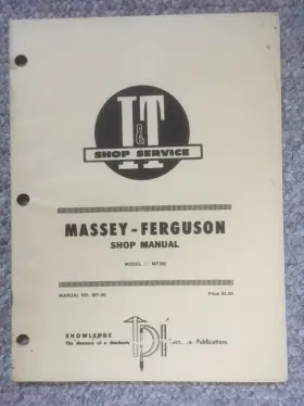 MF36 I-T Service Repair Manual Massey Ferguson Tractor Book