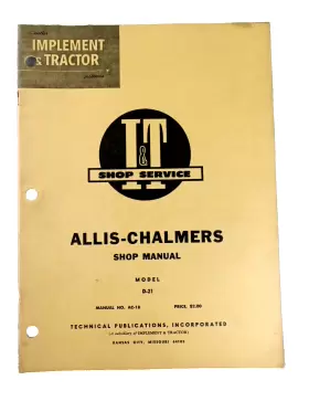AC-18 I-T SHOP SERVICE Allis Chalmers Tractor Illustrated