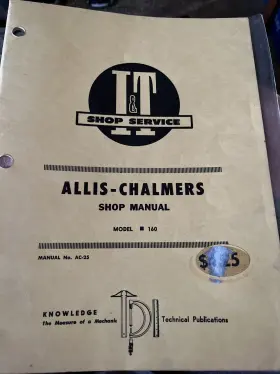 AC-25 I-T SHOP SERVICE Allis Chalmers Tractor Illustrated