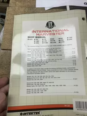 IH32 I-T SHOP SERVICE Manual #3