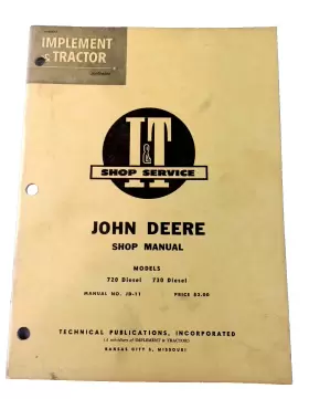 JD-11 I-T SHOP SERVICE Deere Tractor Manual Diesel