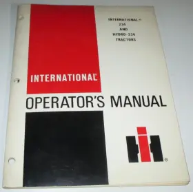 HYDRO-234 International Tractor Operators Manual Ihc