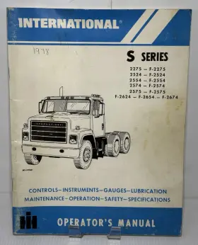 F2574 IH INTERNATIONAL HARVESTER Operators Manual