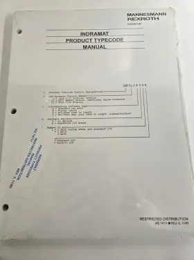 400032 INDRAMAT Typecode Manual