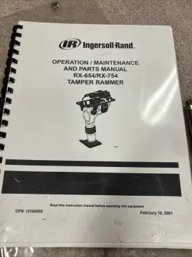 13164595 INGERSOLL RAND Ingresoll Operation Manual Tamper #2