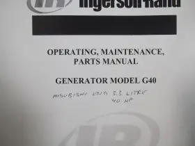 22092696 INGERSOLL RAND Generator Operation Manual Book #2