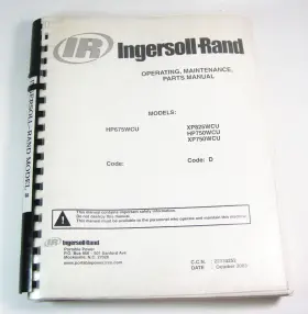 22330252 INGERSOLL RAND Compressor Operator Manual