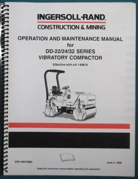 59073882 INGERSOLL RAND Compactor Operation Manual Book