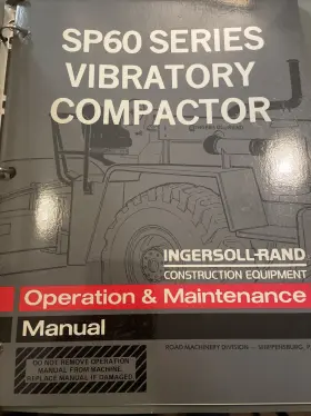59573600 INGERSOLL RAND Vibratory Compactor Operation Manual