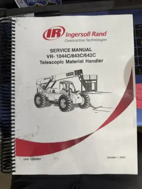 843C INGERSOLL RAND Service Manual