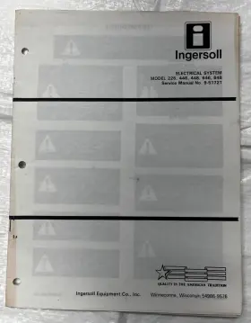 9-51721 INGERSOLL RAND Electrical Service Manual