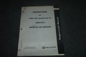 ABM1000A INGERSOLL RAND Air Breaker Care User Operator Manual