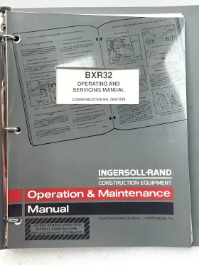 BXR-32 INGERSOLL RAND Soil Compactor Operation Manual