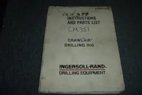 DHD340A INGERSOLL RAND Crawlair Drilling Rig Catalog User Xz