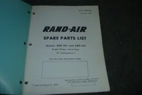 DRR-160 INGERSOLL RAND Air Compressor Catalog Manual Xz