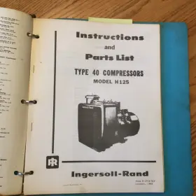 M-2706-4IP INGERSOLL-RAND Operation Manual Air Compressor Ir