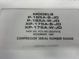 PCD-903 INGERSOLL RAND Compressor Operating Manual #2