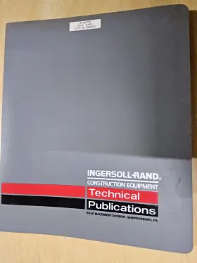 SD-100 INGERSOLL RAND Vibratory Compactor Manual Notebook