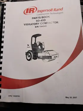 SD-45 INGERSOLL RAND Compactor Catalog Manual