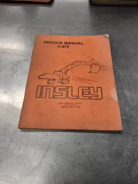 H-875 INSLEY Service Repair Manual Hydraulic Excavator