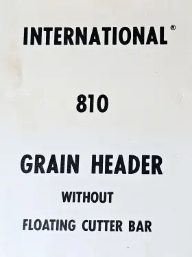 1095381R1 INTERNATIONAL Grain Header Owners Operators Service #3