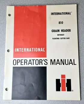 1095381R1 INTERNATIONAL Grain Header Owners Operators Service