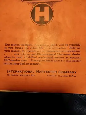 5440B INTERNATIONAL Farmall Tractor Owners Manual Harvester #2