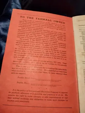 5440B INTERNATIONAL Farmall Tractor Owners Manual Harvester #3