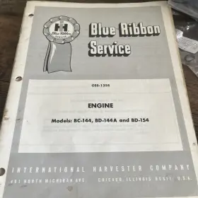 GSS-1358 INTERNATIONAL Harvester Engine Service Repair Manual