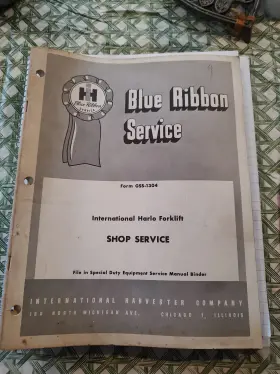 GSS1304 INTERNATIONAL Harvester Harlo Forklift Service Manual