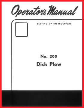 1-F200 INTERNATIONAL HARVESTER Disc Plow Manual Hitch