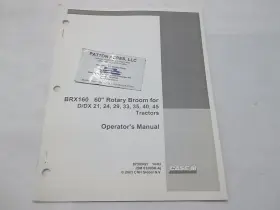 BRX160 INTERNATIONAL HARVESTER Operators Manual Rotary Broom