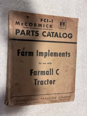 FCI-1 INTERNATIONAL HARVESTER Mccormick Catalog Farmall