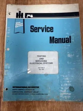 GSS-1052C-2 INTERNATIONAL HARVESTER Servicing Electrical