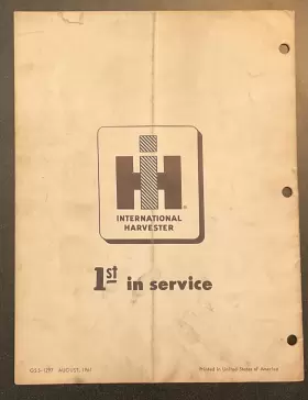 GSS-1297 INTERNATIONAL HARVESTER Ribbon Service Manual #3