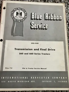 GSS-1340 INTERNATIONAL HARVESTER Transmission Drive Service