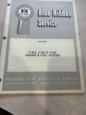 GSS-1402 INTERNATIONAL HARVESTER Service Manual Engine Fuel