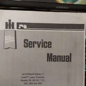 GSS-1436-A INTERNATIONAL HARVESTER Service Manual Cadet