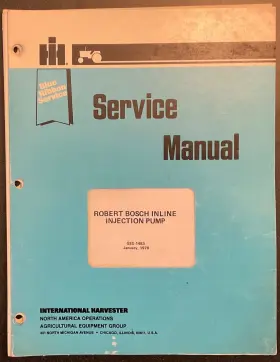 GSS-1483 INTERNATIONAL HARVESTER Ribbon Service Manual Robert