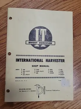 IH-10 INTERNATIONAL HARVESTER Service Manual Tdi