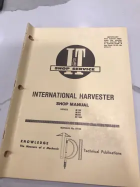 IH-52 INTERNATIONAL HARVESTER Manual Postage