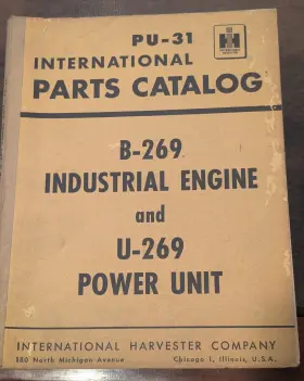 PU-31 INTERNATIONAL HARVESTER Catalog Manual Engine