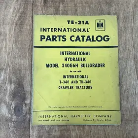 TE-21A INTERNATIONAL HARVESTER Hydraulic Bullgrader Catalog