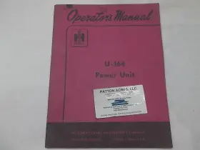 U-164 INTERNATIONAL HARVESTER Operators Manual Power Unit