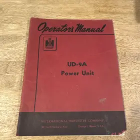 UD-9A INTERNATIONAL HARVESTER Power Unit Operators Manual