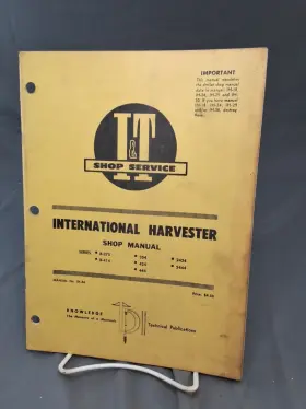 IH-34 INTERNATIONAL Service Manual Harvester