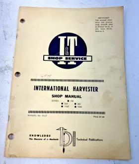 IH-37 INTERNATIONAL Service Harvester Manual