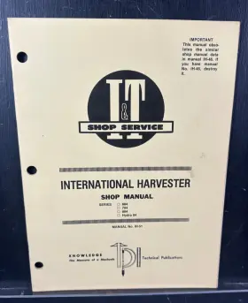 IH51 INTERNATIONAL Service Manual Harvester Hydro